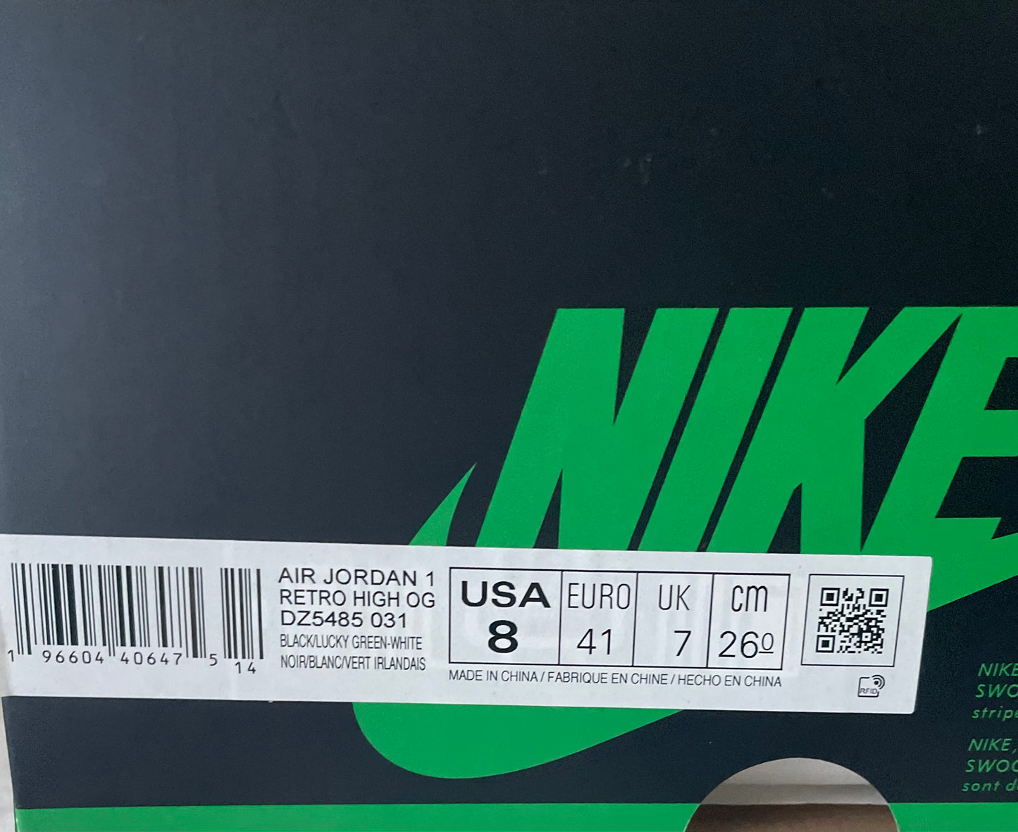 Air Jordan 1 Retro High OG “Lucky Green”