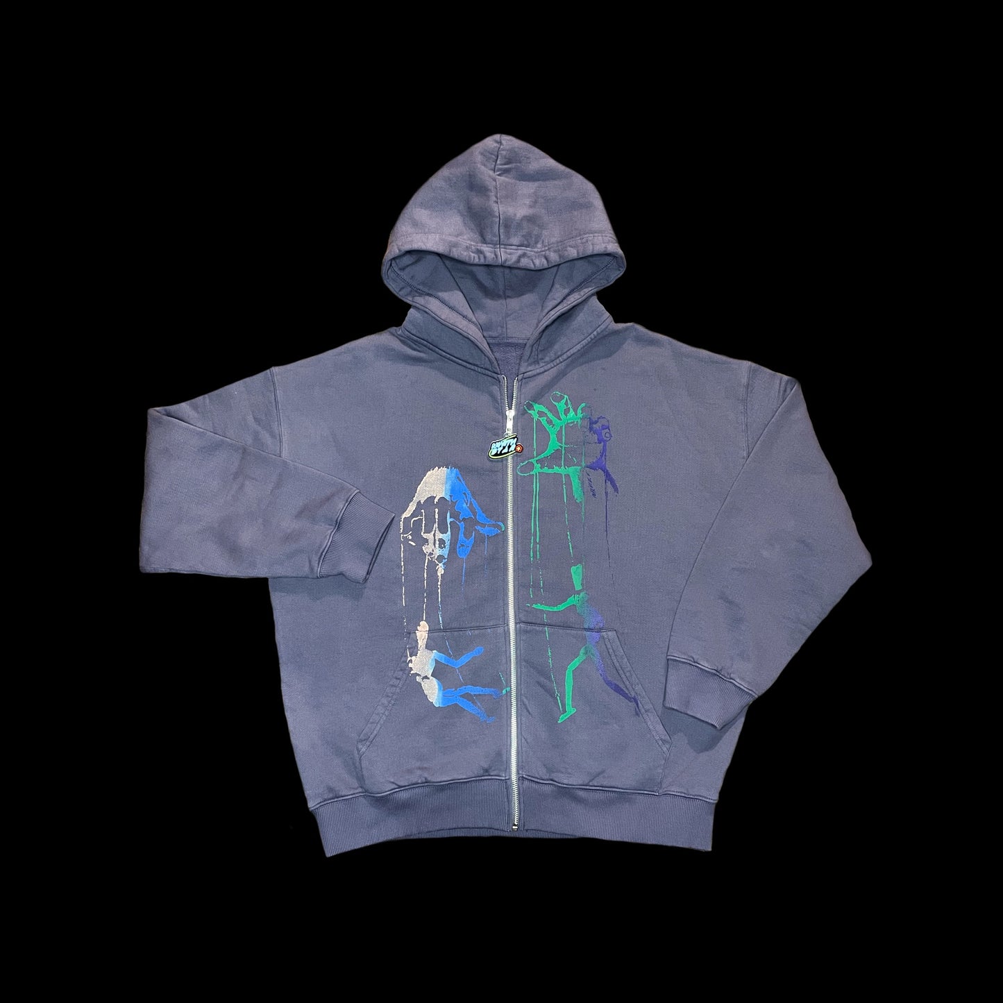 “Loose Ends” Ombré Zip-Up Hoodie